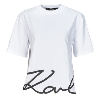 Ruhák Női Rövid ujjú pólók Karl Lagerfeld karl signature hem t-shirt Fehér