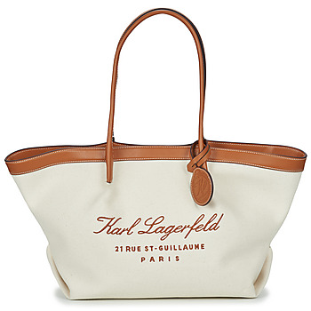 Táskák Női Bevásárló szatyrok / Bevásárló táskák Karl Lagerfeld HOTEL KARL MD TOTE CANVAS Bézs / Konyak