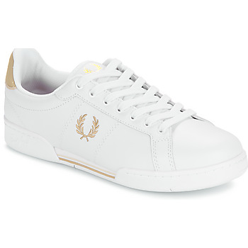 Cipők Férfi Rövid szárú edzőcipők Fred Perry B722 Leather Fehér / Arany