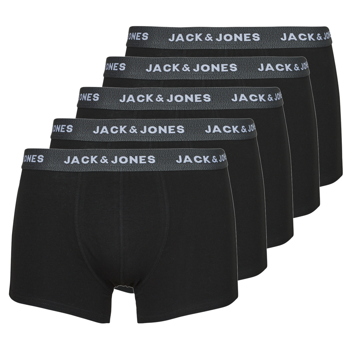 Fehérnemű Férfi Boxerek Jack & Jones JACHUEY TRUNKS 5 PACK Fekete 