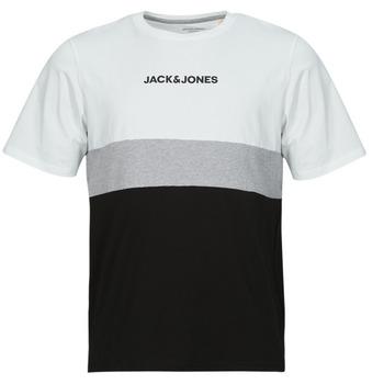 Ruhák Férfi Rövid ujjú pólók Jack & Jones JJEREID BLOCKING TEE SS Fehér