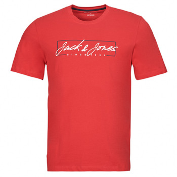 Ruhák Férfi Rövid ujjú pólók Jack & Jones JJZURI TEE SS CREW NECK Piros