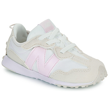 Cipők Lány Rövid szárú edzőcipők New Balance 327 Bézs / Fehér / Rózsaszín