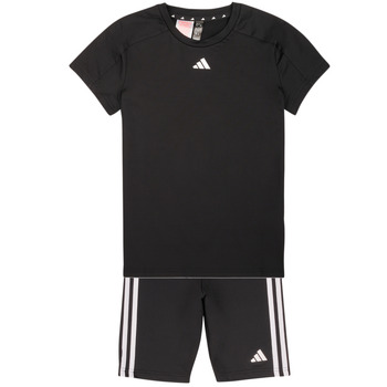 Ruhák Lány Melegítő együttesek Adidas Sportswear JG TR-ES 3S TSE Fekete  / Fehér