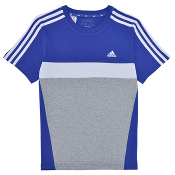 Ruhák Fiú Rövid ujjú pólók Adidas Sportswear J 3S TIB T Kék / Fehér / Szürke