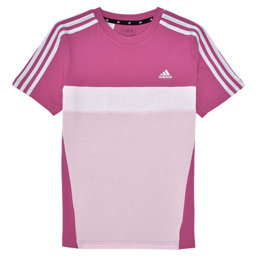 Ruhák Lány Rövid ujjú pólók Adidas Sportswear J 3S TIB T Rózsaszín / Fehér