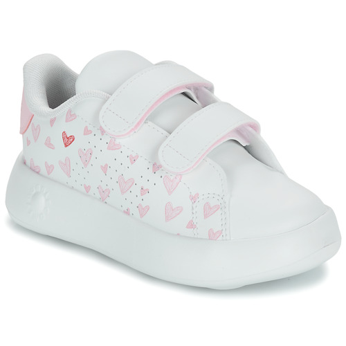Cipők Lány Rövid szárú edzőcipők Adidas Sportswear ADVANTAGE CF I Fehér / Rózsaszín