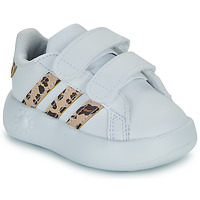 Cipők Lány Rövid szárú edzőcipők Adidas Sportswear GRAND COURT 2.0 CF I Fehér / Leopárd