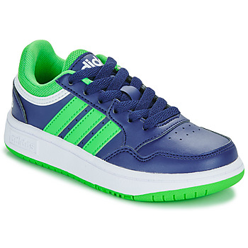 Cipők Fiú Rövid szárú edzőcipők Adidas Sportswear HOOPS 3.0 K Fehér / Zöld