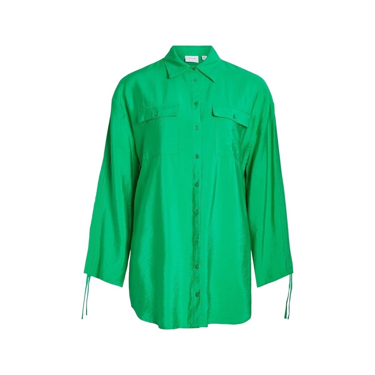Ruhák Női Blúzok Vila Klaria Oversize Shirt L/S - Bright Green Zöld