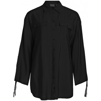 Ruhák Női Blúzok Vila Klaria Oversize Shirt L/S - Black Fekete 