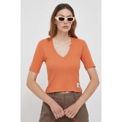 Ruhák Női Pólók / Galléros Pólók Calvin Klein Jeans J20J222379 Narancssárga