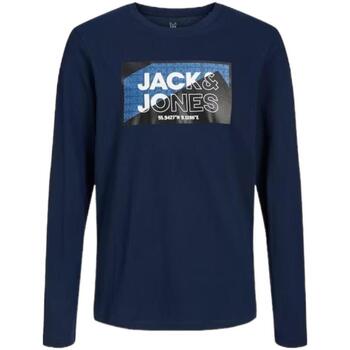 Ruhák Fiú Rövid ujjú pólók Jack & Jones  Kék