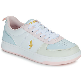 Cipők Lány Rövid szárú edzőcipők Polo Ralph Lauren POLO COURT II Fehér / Sokszínű