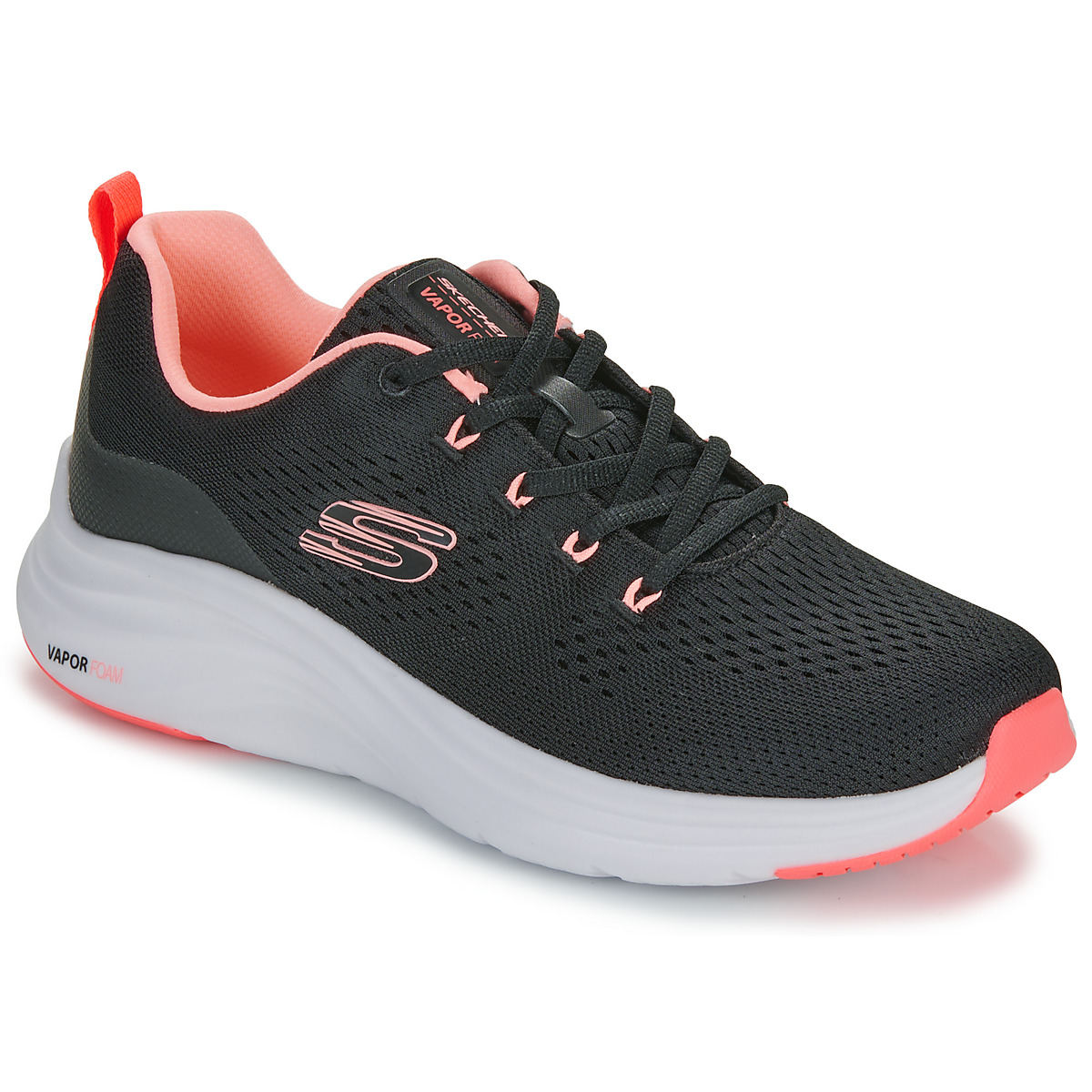 Cipők Női Rövid szárú edzőcipők Skechers VAPOR FOAM Fekete  / Rózsaszín