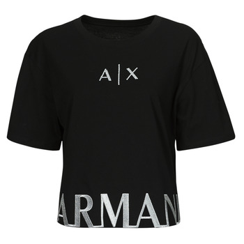 Ruhák Női Rövid ujjú pólók Armani Exchange 3DYTAG Fekete  / Ezüst
