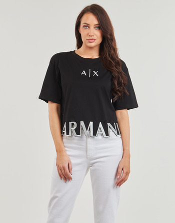 Ruhák Női Rövid ujjú pólók Armani Exchange 3DYTAG Fekete  / Ezüst