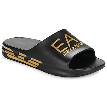 Cipők strandpapucsok Emporio Armani EA7 CRUSHER DISTANCE SLIDE Fekete  / Arany