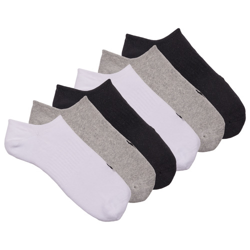 Kiegészítők Socks Polo Ralph Lauren 6 PACK SPORT NO SHOW-PERFORMANCE-NO SHOW-6 PACK Fehér / Szürke / Fekete 