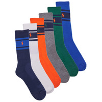 Kiegészítők Sport zoknik Polo Ralph Lauren 6 PACK SPORT CREW-STRIPES-CREW SOCK-6 PACK Sokszínű