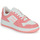 Cipők Női Rövid szárú edzőcipők Tommy Jeans TJW RETRO BASKET WASHED SUEDE Fehér / Rózsaszín
