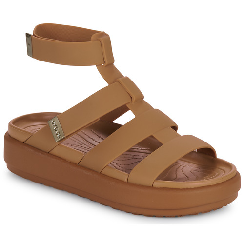 Cipők Női Szandálok / Saruk Crocs Brooklyn Luxe Gladiator Barna