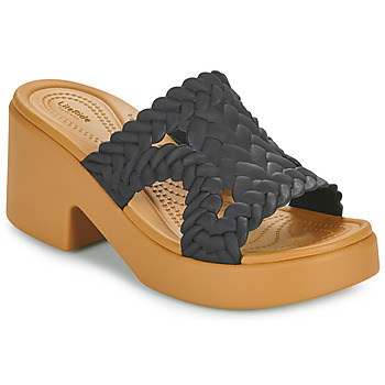 Cipők Női Papucsok Crocs Brooklyn Woven Slide Heel Fekete 