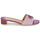 Cipők Női Papucsok Lauren Ralph Lauren FAY LOGO-SANDALS-FLAT SANDAL Lila / Bézs