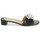 Cipők Női Papucsok Lauren Ralph Lauren FAY FLOWER-SANDALS-FLAT SANDAL Fekete  / Fehér