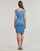 Ruhák Női Rövid ruhák Lauren Ralph Lauren SARAN SHORT-SHORT SLEEVE-COCKTAIL DRESS Kék