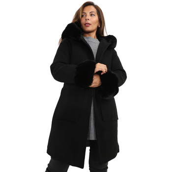 Ruhák Női Kabátok La Modeuse 67716_P157209 Fekete 