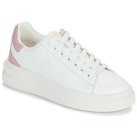 Cipők Női Rövid szárú edzőcipők Guess ELBINA Fehér / Rózsaszín