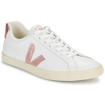 Cipők Női Rövid szárú edzőcipők Veja ESPLAR LOGO Fehér / Rózsaszín