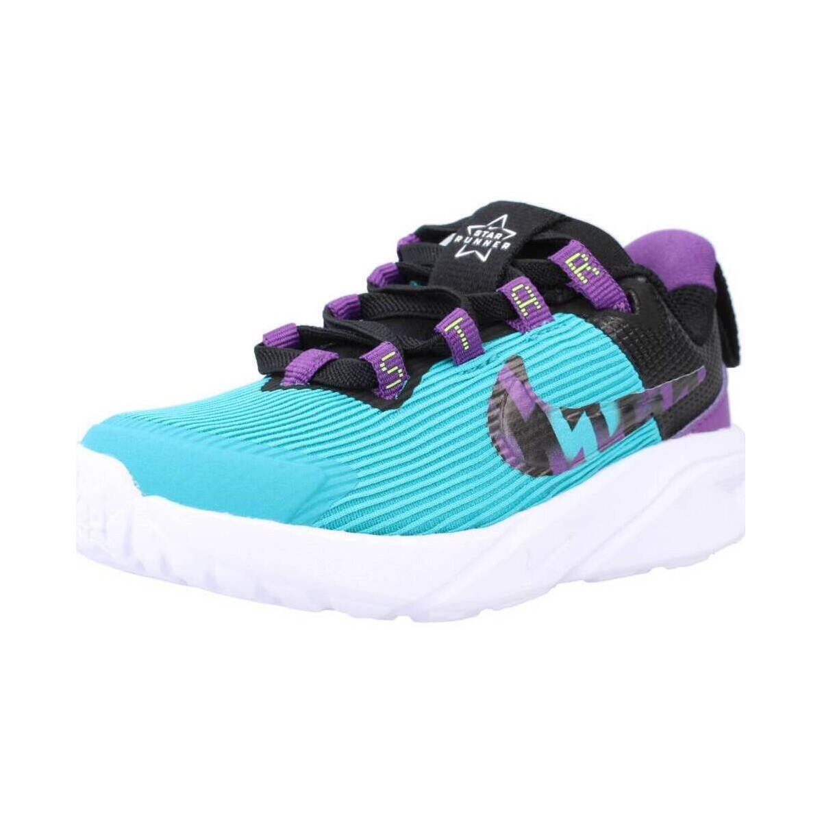 Cipők Lány Rövid szárú edzőcipők Nike STAR RUNNER 4 LITTLE KI Kék