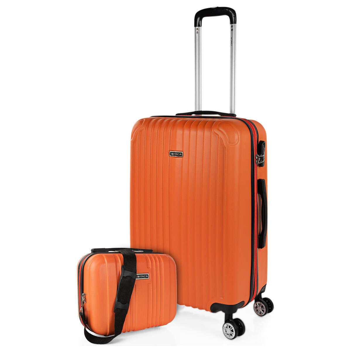 Táskák Keményfedeles bőröndök Itaca Sevron Narancssárga