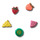 Kiegészítők Cipő kiegészítők Crocs Sparkle Glitter Fruits 5 Pack Sokszínű