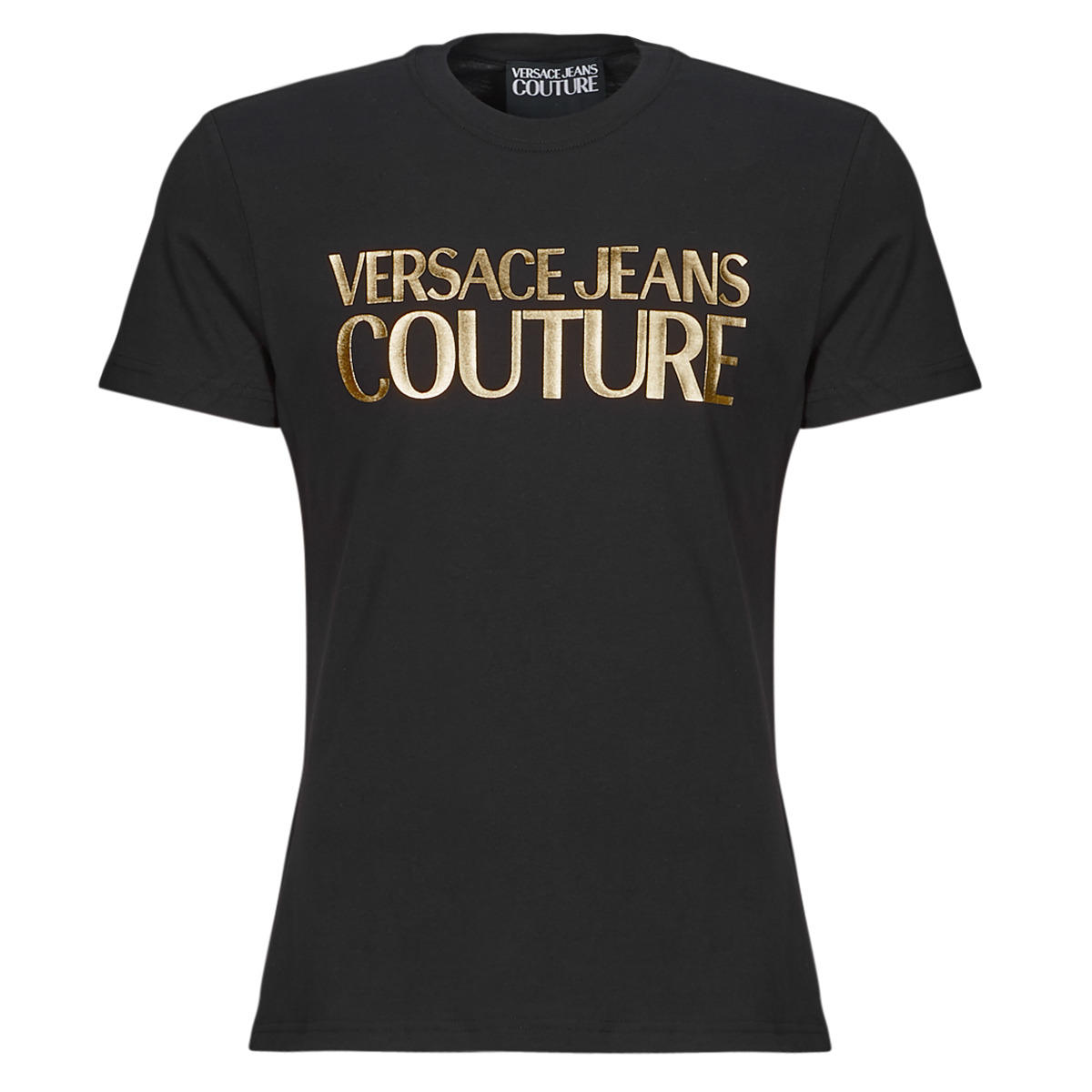 Ruhák Férfi Rövid ujjú pólók Versace Jeans Couture 76GAHT00 Fekete  / Arany