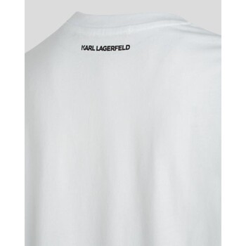 Karl Lagerfeld 240W1727 OVERSIZED IKONIK VARSITY TEE Fehér