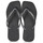 Cipők Női Lábujjközös papucsok Havaianas SLIM SQUARE LOGO METALLIC Fekete 