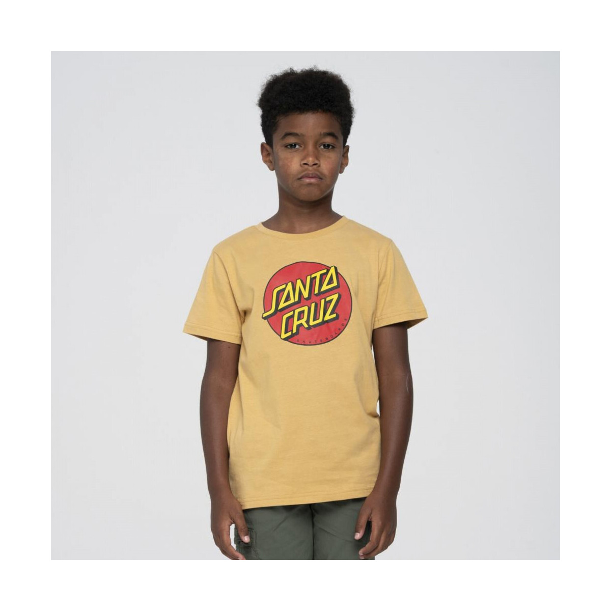 Ruhák Gyerek Pólók / Galléros Pólók Santa Cruz Youth classic dot t-shirt Bézs