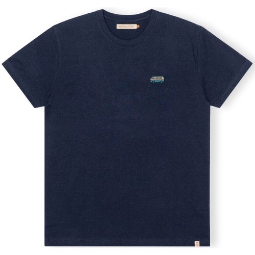 Ruhák Férfi Pólók / Galléros Pólók Revolution T-Shirt Regular 1342 BUS - Navy/Melange Kék