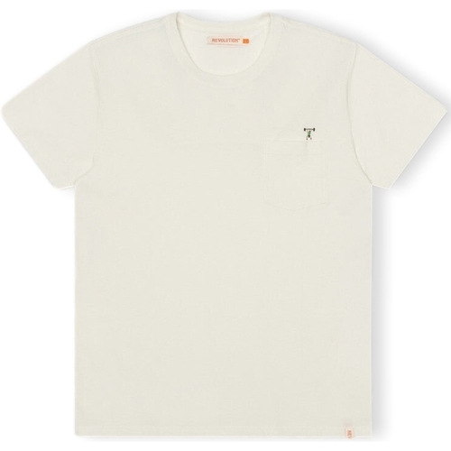 Ruhák Férfi Pólók / Galléros Pólók Revolution T-Shirt Regular 1341 WEI - Off-White Fehér