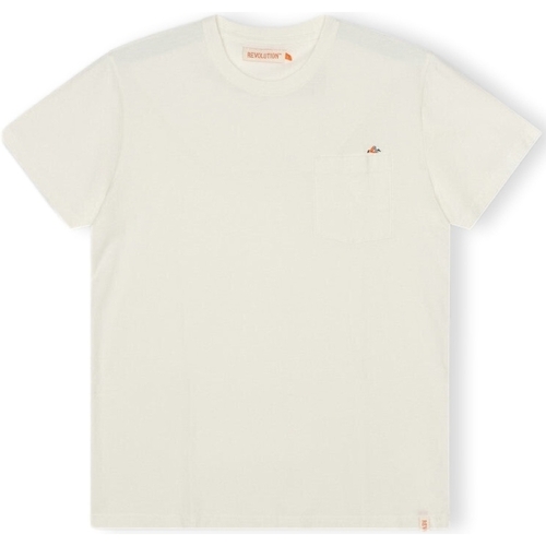 Ruhák Férfi Pólók / Galléros Pólók Revolution T-Shirt Regular 1341 BOR - Off-White Fehér