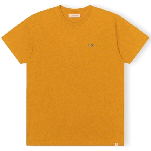 Ruhák Férfi Pólók / Galléros Pólók Revolution T-Shirt Regular 1340 SHA - Orange/Melange Narancssárga