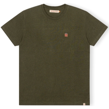 Ruhák Férfi Pólók / Galléros Pólók Revolution T-Shirt Regular 1340 WES - Army/Melange Zöld