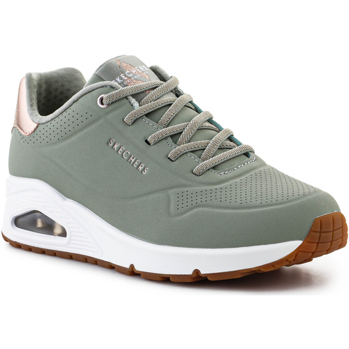 Cipők Női Rövid szárú edzőcipők Skechers Uno Shimmer Away 155196-SAGE Zöld