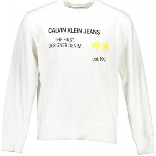 Ruhák Férfi Pulóverek Calvin Klein Jeans J30J318173 Fehér