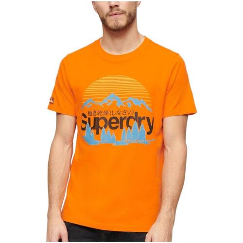 Ruhák Férfi Rövid ujjú pólók Superdry  Narancssárga