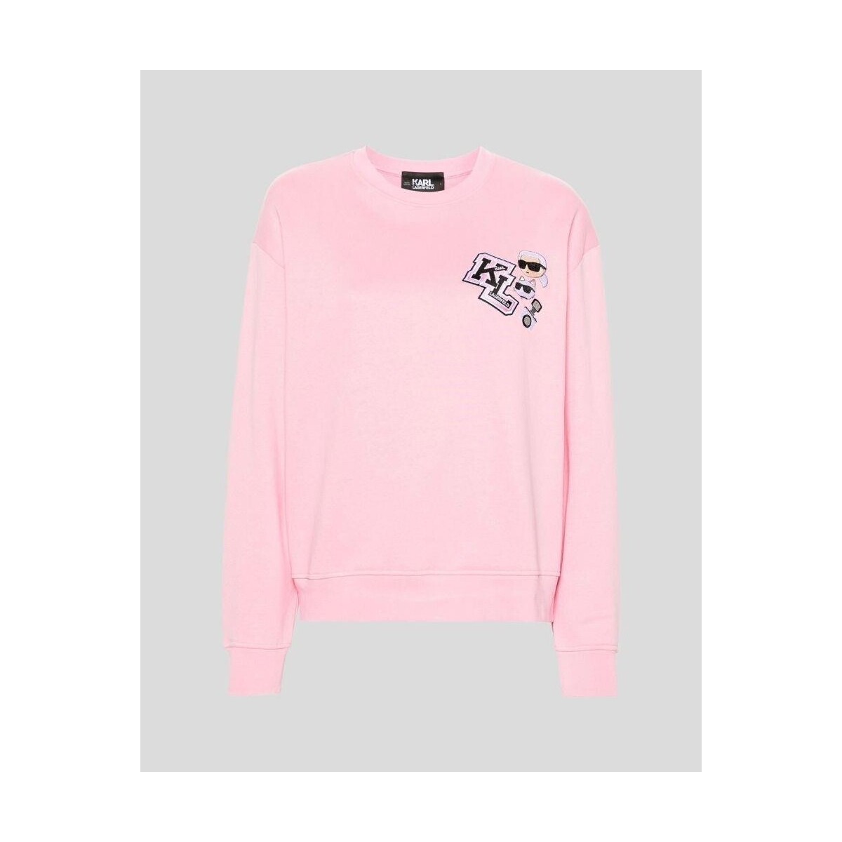 Ruhák Női Pulóverek Karl Lagerfeld 240W1812 VARSITY KL SWEATSHIRT Rózsaszín