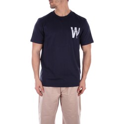 Ruhák Férfi Rövid ujjú pólók Woolrich CFWOTE0122MRUT2926UT2926 Kék